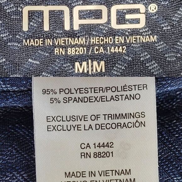 MPG Activewear Skirt M Navy Blue Print Stretch High Low Aline Pockets Athletic - Picture 4 of 15